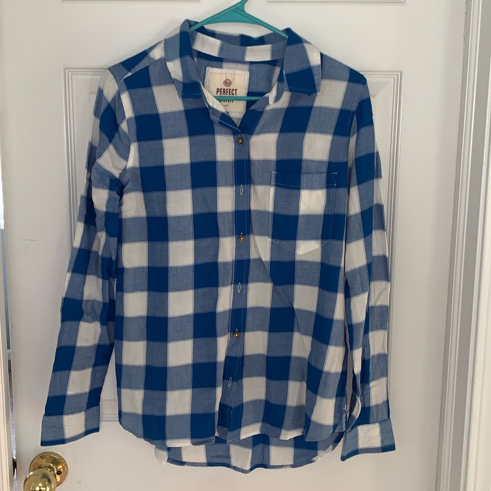 Long sleeve blue flannel